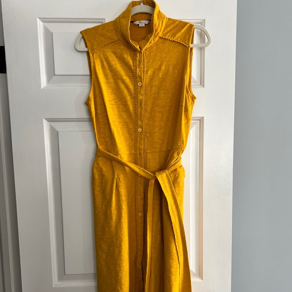 Sleeveless Mustard Yellow Dress